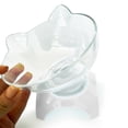 thumbnail image 3 of Comedero Elevado Transparente Kitten Para Gato Blanco, 3 of 5