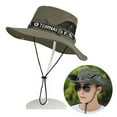 thumbnail image 1 of Sombrero de pescador para hombre, verano, pesca al aire libre, protector solar, cubierta facial, protección UV, ala grande, gris oscuro, 1 of 3