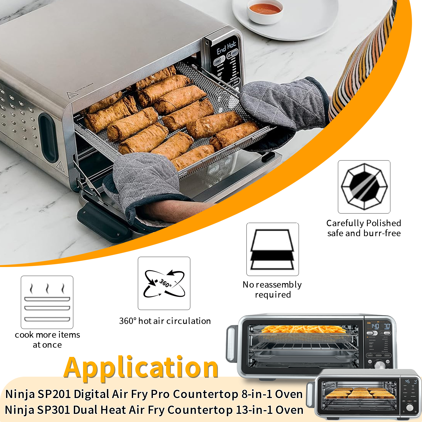 GCQ Air Fryer Accessories for Ninja Foodi 13 in 1 SP351 SP301