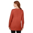 thumbnail image 2 of Woman Within Plus Size Perfect Long-Sleeve Crewneck Tunic, 2 of 6