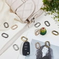 thumbnail image 4 of 12Pcs 4 Colors Spring Gate Rings Oval Spring Key Rings Alloy Carabiner Clips, 4 of 5