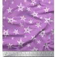thumbnail image 1 of Soimoi Purple Rayon Fabric Stars Star Fabric Prints By Yard 42 Inch Wide, 1 of 3