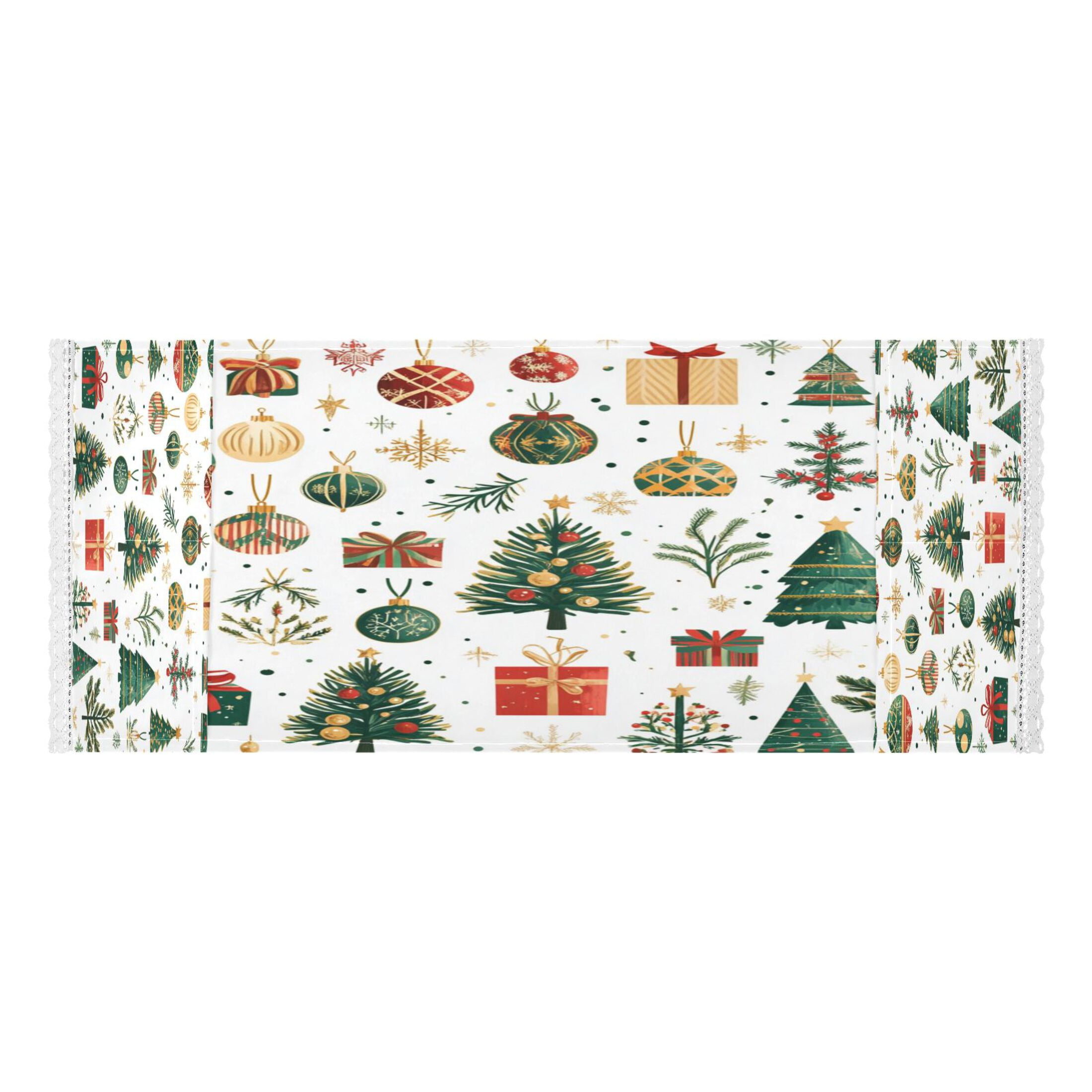 Christmas Elements ClipartWasher and Dryer Covers Dust-Proof and Oil Resistant Fridge Cover with 4 Storage Pockets Washing Machine Top Cover for Laundry Kitchen Home 51.2 x 22 In