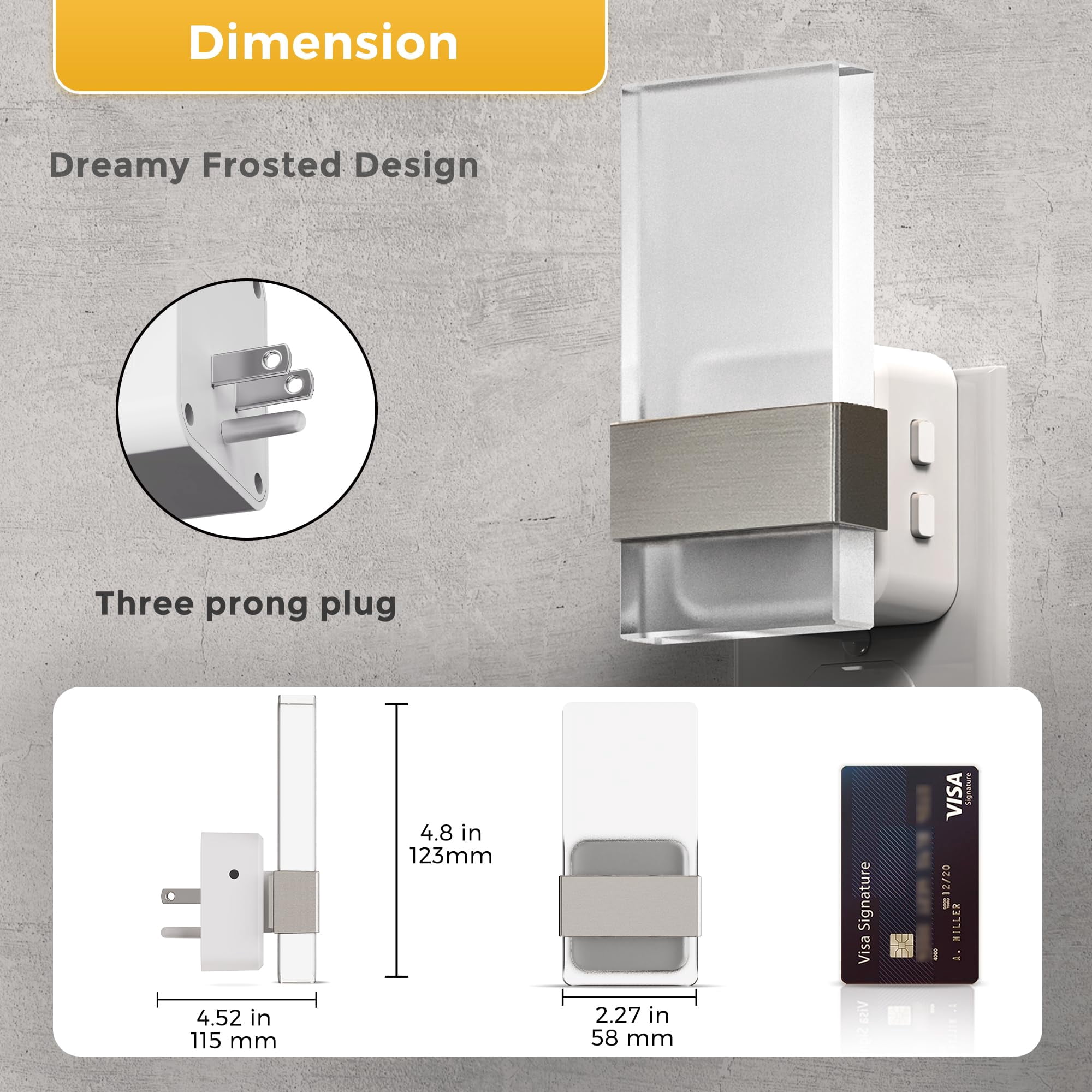 Night Light  2 Pack Adjustable Color Temperature Lights Plug Into Wall 2000k/3000k/5000k 3cct Nightlight Dusk To Dawn Sensor Dimmable Nightlights For Bathroom Hallway Gift