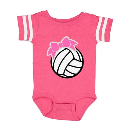 

Inktastic Volleyball with Pink Bow Gift Baby Boy or Baby Girl Bodysuit