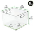 thumbnail image 2 of mDesign Art and Craft Plastic Storage Organizer Bin with Handles, 8 Pack, Clear, 2 of 7