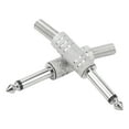 thumbnail image 2 of 2Pcs Audio Adapter Male Coupler Joiner Guitar Earphone Straight Jack Plug In Connector 6.35mmSingle Track, 2 of 8