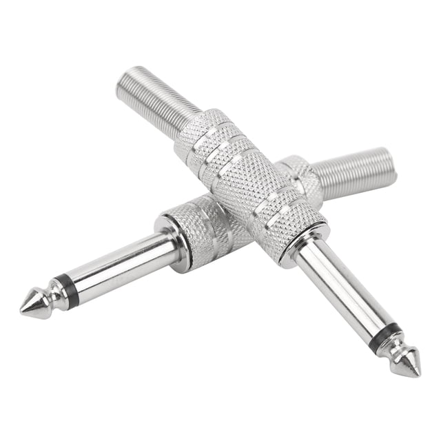 Guitar Speaker Plug,2Pcs Audio Adapter Male Audio Adapter Male Coupler Guitar Speaker Straight Jack Precision Engineered