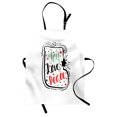 thumbnail image 1 of Joy Apron Hand Drawn Abstract Christmas Themed Sock Pattern with Swirls and Stars Dots, Unisex Kitchen Bib Apron with Adjustable Neck for Cooking Baking Gardening, Turquoise Red Black, by Ambesonne, 1 of 3