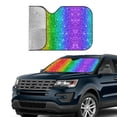thumbnail image 3 of Kdxio Glitter Rainbow Print Front Windshield Sun Shade,Folding Auto Sunshade for Car Truck SUV-Medium, 3 of 7