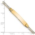 thumbnail image 6 of 14K Rhodium Plated Yellow Gold Pav� Curb ID Bracelet, 6 of 6
