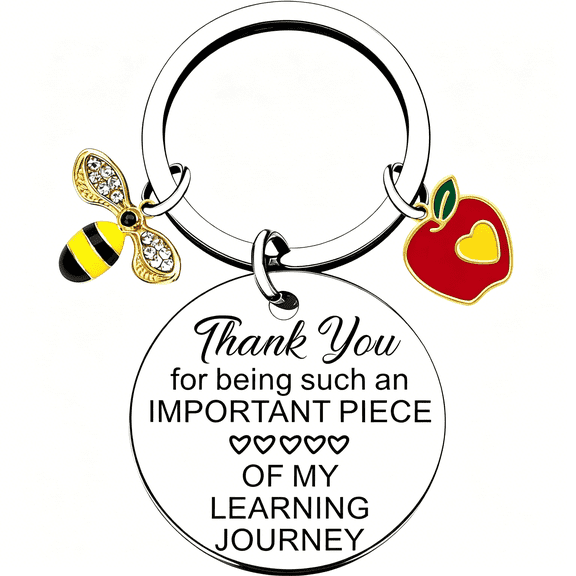 DESIGNICE Teacher Keychain Teachers Appreciation Gifts for Women Thank You Gift for Graduation Christmas Valentines End of Year