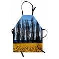 thumbnail image 1 of Landscape Apron Daffodil Field Farming Washington Valley Northwest Art of Photography Print, Unisex Kitchen Bib Apron with Adjustable Neck for Cooking Baking Gardening, Blue Mustard, by Ambesonne, 1 of 3