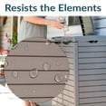 thumbnail image 5 of Sunnydaze 78-Gallon Double Patio Trash Can with Lid - Outdoor Garbage Can with Drip Trays - Weather-Resistant Resin - Light Gray, 5 of 16