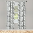 thumbnail image 5 of Ambesonne Leaves Window Curtains, Greyscale Foliage Abstract, Each 28" W x 95" L, Grey and Pale Grey, 5 of 5