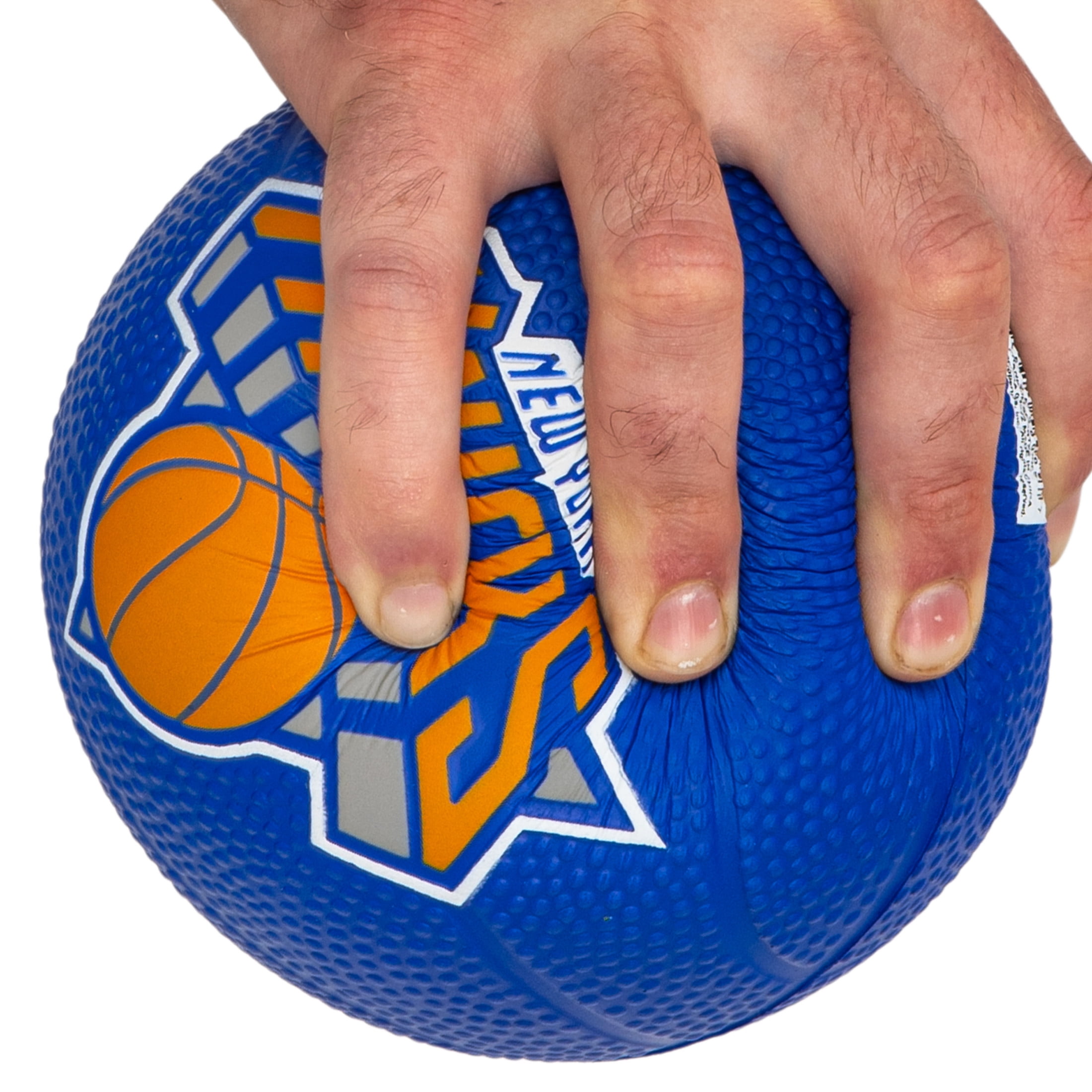 Franklin Sports NBA New York Knicks Mini Foam Basketball - Kids 5.5" Inch Toy Basketball for Over the Door + Mini Indoor Basketball Hoops - NBA Fan Shop Soft Foam Indoor Kids Basketballs