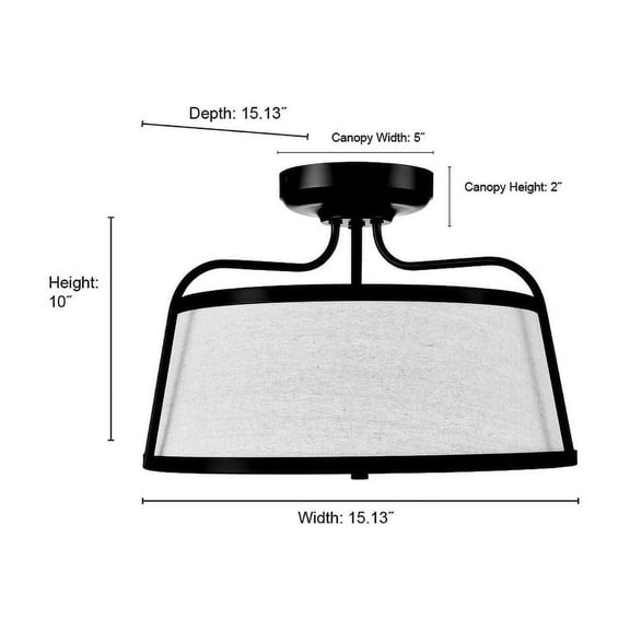 Millennium Lighting  LED Semi-Flush Ceiling Mount Matte Black