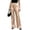 Khaki -BU21, variant on Dwellite Wide Leg Pants for Women Satin Waistband Pants Casual Long Flowy Loose Trousers 2026 Coffee L