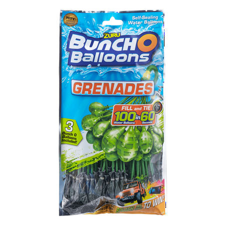 Bunch O Balloons Splash to Win Promotion 100 Rapid-Filling Self-Sealing Water Grenades (3 Pack) by (Best Water Balloon Launcher)