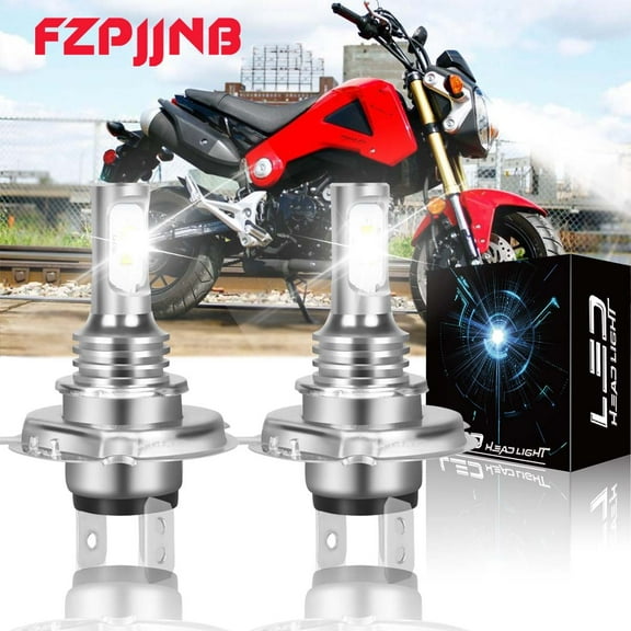 FZPJJNB For Honda Grom 125 2014-2015 Motorcycle Light H4 LED Headlights Bulbs 6000K White ,C129