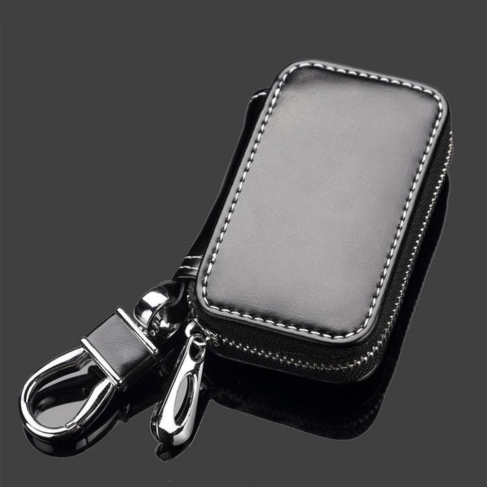 Walbest Mini Stylish Genuine Leather Car Key Fob Case Keychain Zipper ...