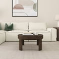 thumbnail image 2 of Plank+Beam Solid Wood Contour Round Coffee Table, 30" Coffee Table, Coffee Tables for Living Room, Modern Center Table for Small Spaces, Walnut, 2 of 9