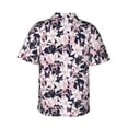 thumbnail image 3 of Balery Lilies Flowers Print Men's Hawaiian Shirts Short Sleeve Beach Shirt Relaxed Fit Vacation Button Down Shirts-XX-Large, 3 of 9