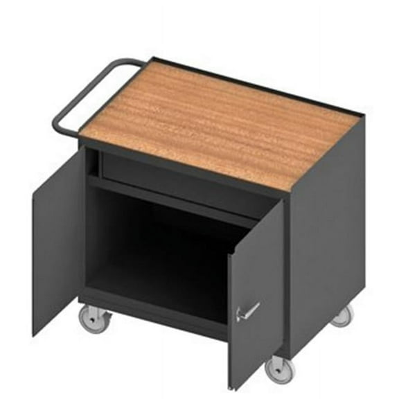 Durham 3115-TH-95 36 in. 14 Gauge Mobile Bench Cabinets, Gray