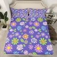 thumbnail image 2 of jejeloiu Cute Cartoon Floral Bed Sheets,Kawaii Daisy Blossom King Sheets,Colorful Flower Sheet Set For Girls,Ultra Soft Home Decor,4pcs, 2 of 7