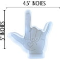 thumbnail image 3 of I Love You Sign Language Freshie Silicone Mold 5 x 4.5 x 0.8 inches ASL Heart for Scented Aroma Beads Supplies Resin, Car Candles, Soap Oven Safe Bake Heat Resistant to 400 F, 3 of 6