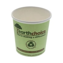 Pactiv Evergreen EarthChoice Compostable Soup Cup Large, 16 oz, 3.63" Diameter x 3.88"h, Green, Paper, 500/Carton