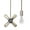 GOLD, variant on Ceiling Fan Pull Chain with Decorative Frosted Glass,Easy-to-Identify Fan and Bulb Design,12" Long Extension Chain - Silver