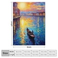 thumbnail image 4 of JEUXUS Boat Reflection Night Flannel Blanket for Bed for All Seasons Lightweight Blanket 60x80in, 4 of 6