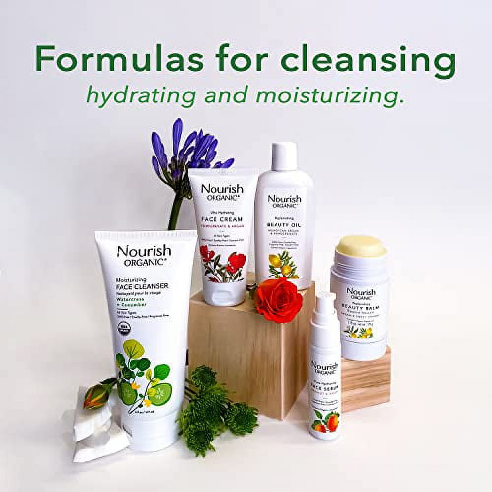 Moisturizing Face Cleanser With Aloe Vera/Watercress/Cucumber (Natural Source Of C), Face Wash For Women, Organic Face Wash For Sensitive Skin, 6 Fl Oz (Pack Of 2)
