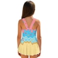 thumbnail image 2 of Uorisanigo Swimsuit One Piece for Girls Sleeveless Bathing Suit Skirted Size 8-9 Polyester and Spandex Fabric Swimwear Beach Vacation, Cute Ice Cream, 2 of 6