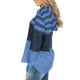 thumbnail image 2 of Sudadera con Capucha Manga Larga Empalme De Rayas Ajuste Suelto Suave Sudadera con Capucha para Mujer para Cita Diaria En La Universidad Azul Claro XL, 2 of 6