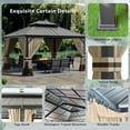 thumbnail image 7 of ASJMR 12x14 FT Hardtop Gazebo Double Roof with Metal Frame,Outdoor Pavilion With Curtains and Nettings,Garden Tent For Courtyards Backyards Decks Grass,Sand, 7 of 7
