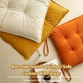 thumbnail image 4 of Chair Cushion Fixed Rope Seat Square Pad Dormitory Classroom with Straps Pillows Non-Slide Washable Tear-Resistance for Bedroom Student Brick Red, 4 of 9
