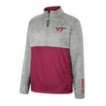 thumbnail image 2 of Men's Colosseum Gray Virginia Tech Hokies John Half-Zip Jacket, 2 of 3