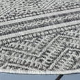 thumbnail image 3 of SAFAVIEH Courtyard Eric Geometric Indoor/Outdoor Area Rug, Black/Grey, 4' x 4' Round, 3 of 9