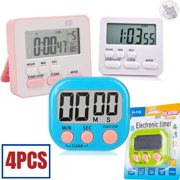 YMWVH 4-Piece Multi-Function Electronic Timer, Learning Management, Suitable for Kitchen, Study, Work, Exercise Training, Outdoor Activities