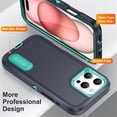 thumbnail image 4 of for iPhone 16 Pro Max Case, iPhone 16 Pro Max Phone Case with Built in Kickstand, Shockproof/Dustproof/Drop Proof Heavy Duty Military-Grade Rugged Protective Cover for iPhone 16 Pro Max,Light Green, 4 of 9
