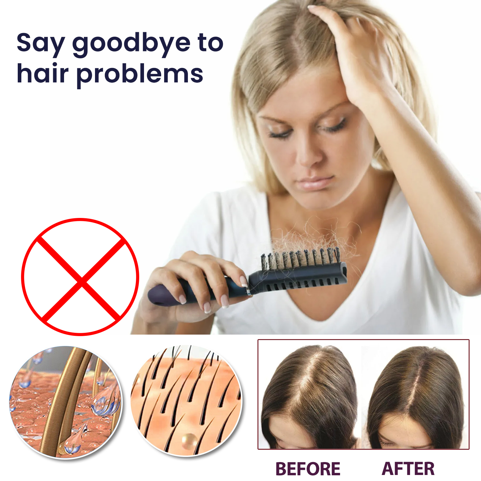 Alvantor Hair Growth Oil, Strengthen and Thicker Hair, Hydrates Hair Treatment Spray, 1.7fl.oz