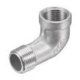 thumbnail image 1 of Unique Bargains Raccord de Tuyau Coudé Mâle à Femelle 3/8 NPT en Acier Inoxydable 304, 1 of 5