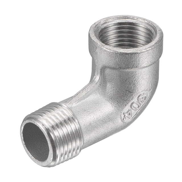 Unique Bargains Raccord de Tuyau Coudé Mâle à Femelle 3/8 NPT en Acier Inoxydable 304