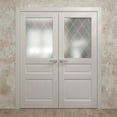 thumbnail image 3 of Interior Solid French Double Doors 48 x 84 inches | Ego 5011 Painted White Oak | Wood Interior Solid Panel Frame | Closet Bedroom Modern Doors, 3 of 5