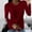 Red, variant on Clearance Sale! Rigardu Women Casual Fashion Flower Lace Crochet Long Sleeve Casual Neck Slim Fit Hollow Out Shirt Top Blouse Pink L