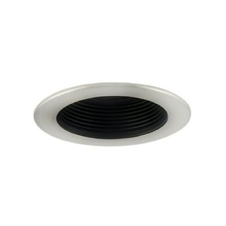Aperture Low Voltage Trim with adjustable Step Baffle 3 in. Black