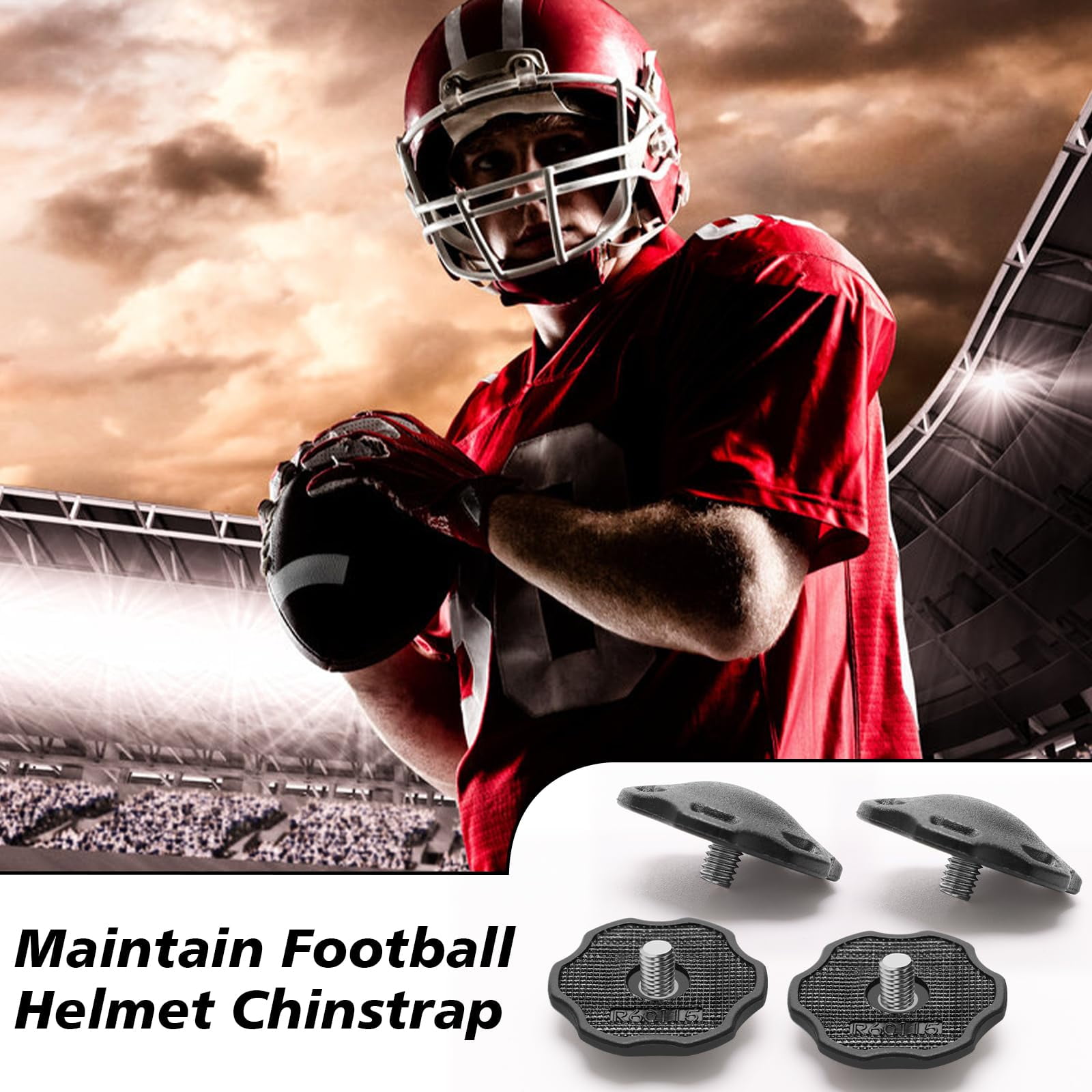 american football helmet screws 4Pcs Football Helmet Thumb Screws Compatible with Riddell SpeedFlex  Chinstrap Thumb Screws, Keep for Speedflex Youth Football Helmet Chinstrap