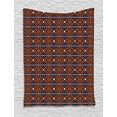 thumbnail image 1 of Abstract Tapestry, Horizontally Arranged Geometric Tribal Motifs, Wall Hanging for Bedroom Living Room Dorm Decor, 40W X 60L Inches, Azure Blue Burnt Orange Charcoal Grey and White, by Ambesonne, 1 of 2
